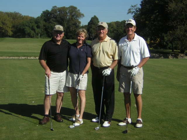 Golfing; David Watson, Paula Mikel, Mike Rader, Joe Marshall (Dixies husband)