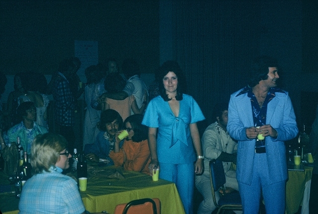 (009) 1975 Reunion Evening Event:  Ronnie Martin in the very stylish powder blue leisure suit.