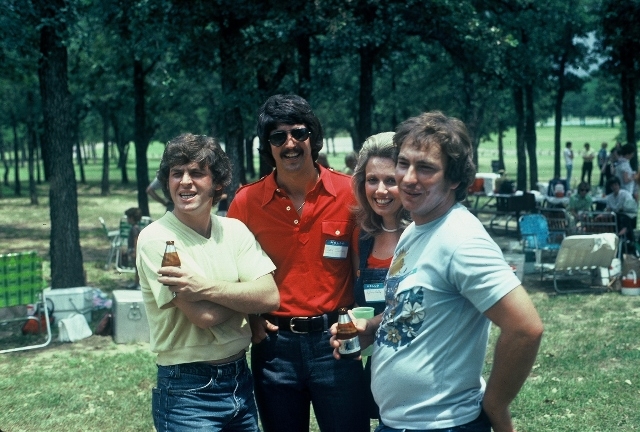 (036) 1975 Reunion Picnic Event:  Eddie Gill, Gary Sibley, and Bill Clements on the far right.