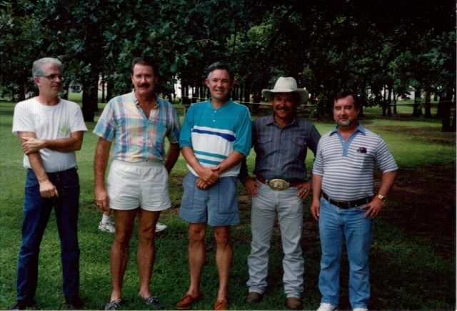 1985 Reunion:  Mike Ware, Ron Fields, Don Gardner, Ken Rottman, and Paul Savoie.